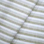 Cotton Linen Self Shaded Brown Stripe Shirt / Kurta Fabric (Width 58 Inch)