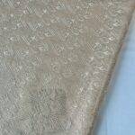 DOBLINO Designer Embroidery With Golden Sequins Beige Kurta / koti / shrug / Jodhpuri (Width 58 Inch)