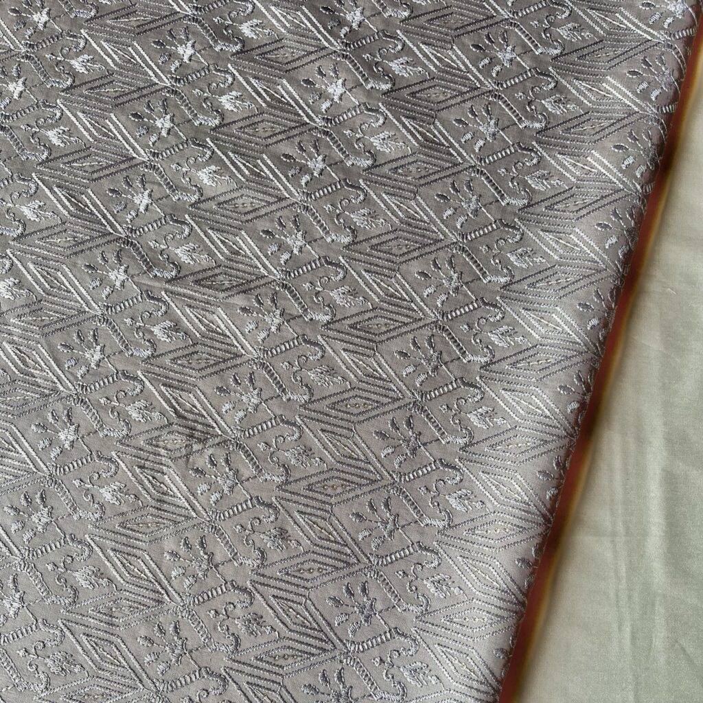 DOBLINO Designer Embroidery With Golden Sequins Beige Kurta / koti / shrug / Jodhpuri (Width 58 Inch)