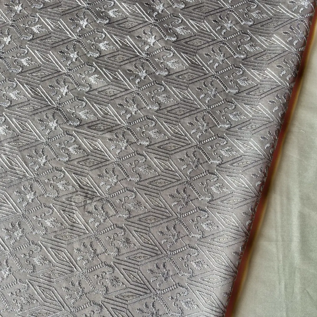 DOBLINO Designer Embroidery With Golden Sequins Beige Kurta / koti / shrug / Jodhpuri (Width 58 Inch)