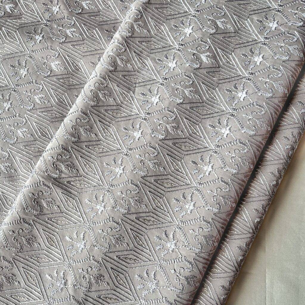 DOBLINO Designer Embroidery With Golden Sequins Beige Kurta / koti / shrug / Jodhpuri (Width 58 Inch)