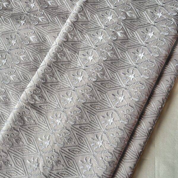 DOBLINO Designer Embroidery With Golden Sequins Beige Kurta / koti / shrug / Jodhpuri (Width 58 Inch)